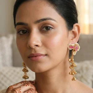 Saina brass earring by jhumkabyfaiza